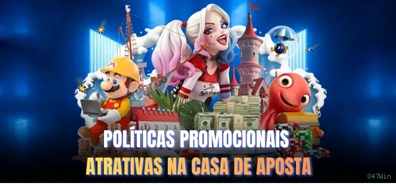 Imagem promocional da 047Win mostrando a plataforma e suas vantagens